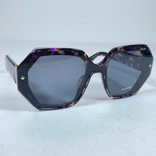 QUAY Women's Receipts QU-000859 Black / Purple Gray Lens Sunglasses