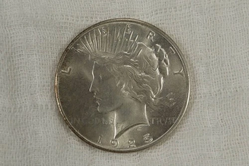 NobleSpirit GEM BU 1925 Silver Peace Dollar Stunning Luster Nice Color