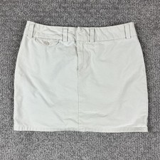 Vintage Old Navy Skirt Womens 2 White Mini Straight Utility Cotton Y2K 2000s