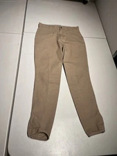 Fouganza Breeches Women’s 31 Knee Riding Pants Khaki Brown Cotton Spandex 28x28