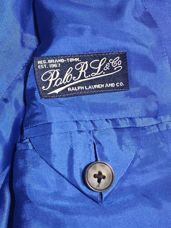 NWT Polo Ralph Lauren Woman’s Royal Blue Wool Single Breasted Blazer Jacket  - Image 3 of 4