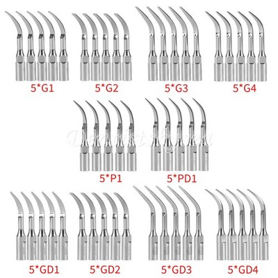 5× Ultrasonic Piezo Scaler Tips for Woodpecker EMS /DTE SATELEC Handpiece Dental