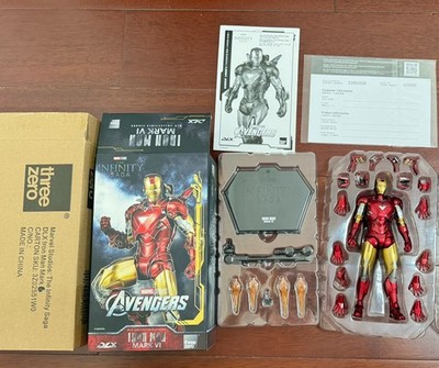 Threezero 3A 1/12 DLX Iron Man Mark 6 6.9'' Collectible Action Figure In Stock