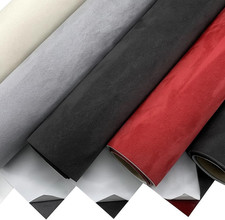 Black Suede Fabric Wrap - 16 X 59 Inch Self Adhesive Suede Wrap for Car Interior