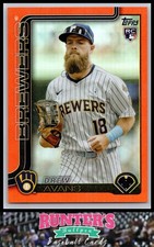 2025 Topps Update #US92 Drew Avans Brewers RC Orange Rainbow Foil /25