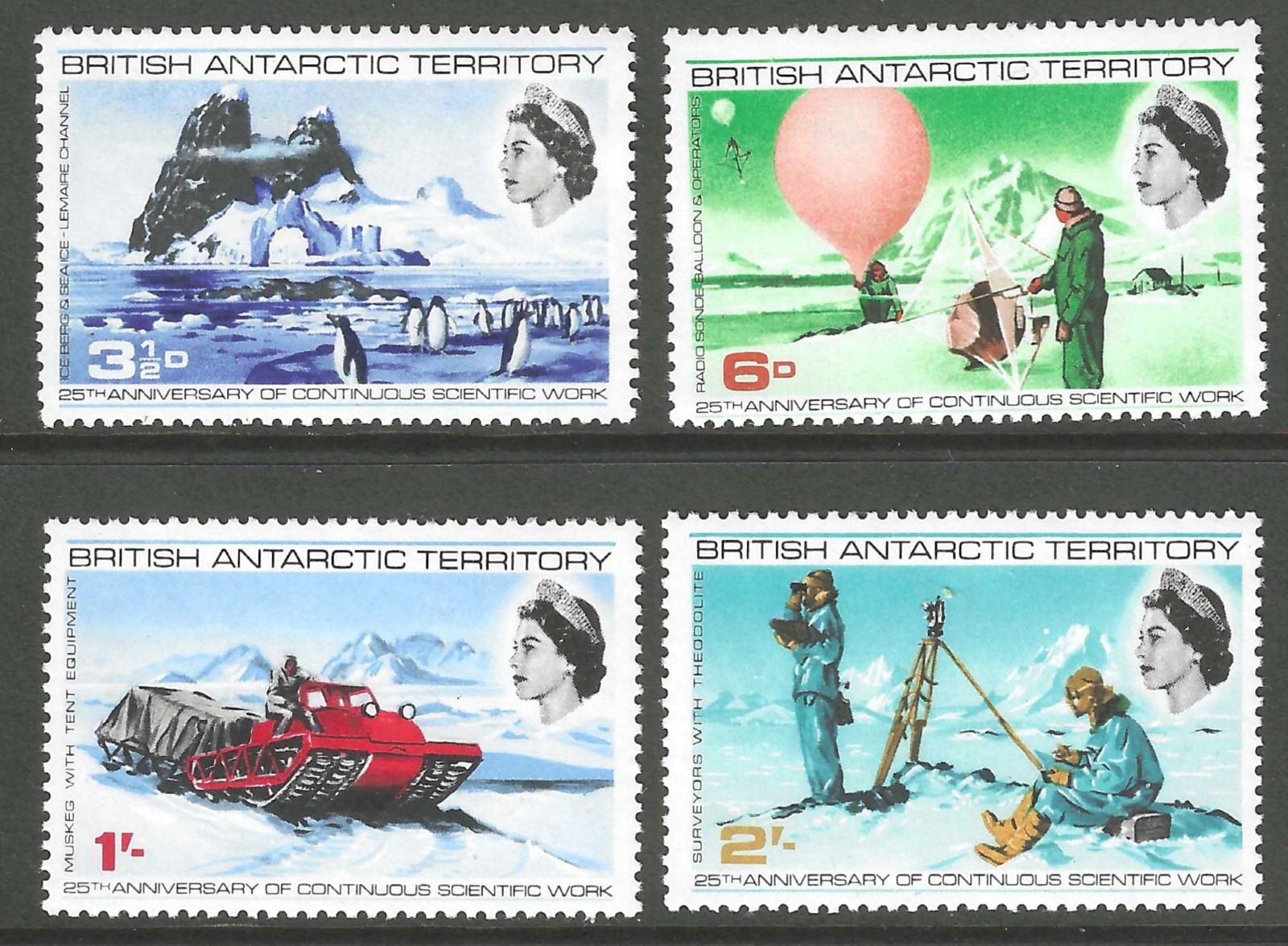 British Antarctic Territory #20 - 23 MNH PO Fresh & Flawless ('25 SCV $6.25)