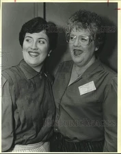 1986 Press Photo Katie Bryers and Joy Bland, Crockett Family Reunion, Texas