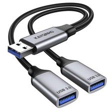USB 3.0 Splitter 1 in 2 Out, USB Splitter Y Cable, USB Male to 2 Female Cable...