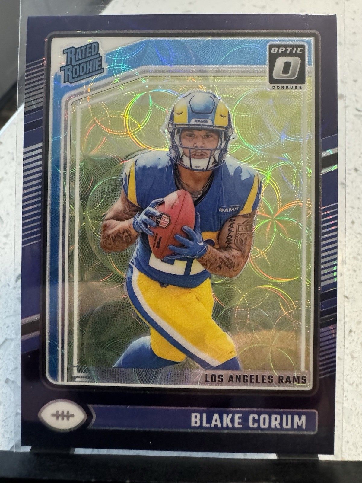 2024 Panini Donruss Optic - Rated Rookie Blake Corum #208 Purple Scope Prizm...