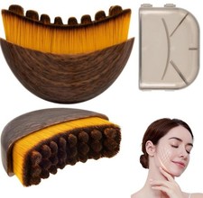 Face Lymphatic Contour Brush for Jawline Chin Sculpting Dry Brushing Massager
