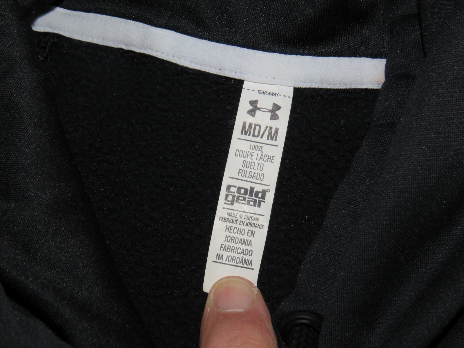 Under Armour Cold Gear American Flag Black Hoodie Sweatshirt Men's Medium