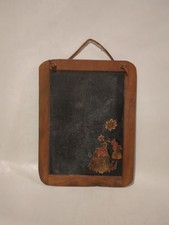 Lavagna vintage double face portoghese in ardesia portatile 6,5"x8,5" lavagna in ardesia