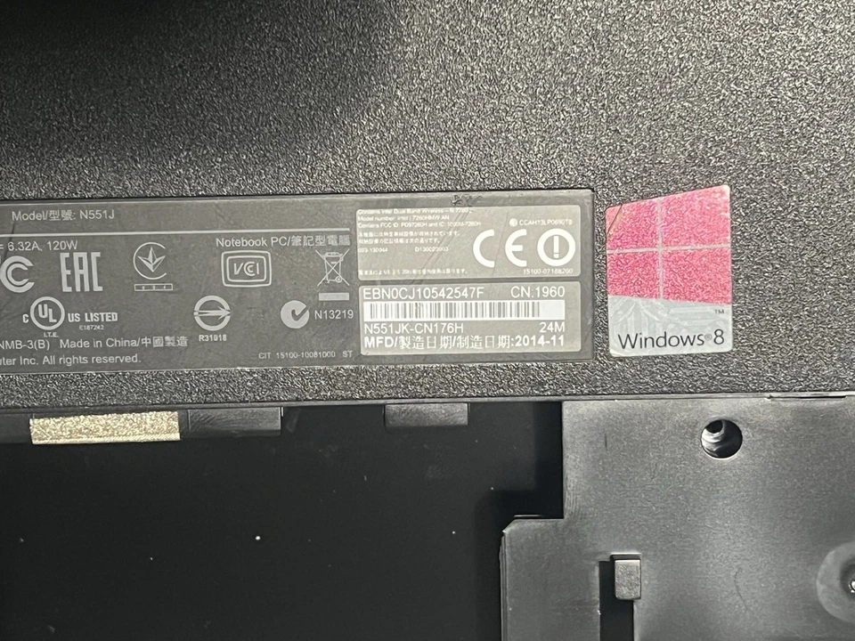 asus N551JK Display Gehäuse - Bild 4 von 4