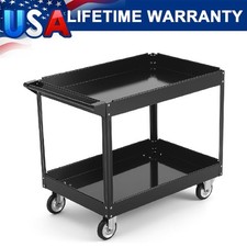 Utility Cart ,500 lbs Heavy Duty Steel Service Cart ,Rolling Tool Storage Cart