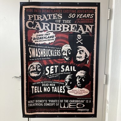 2017 Pirates Caribbean Disneyland 50th Anniversary NEW Poster 36x54 D23 Rare