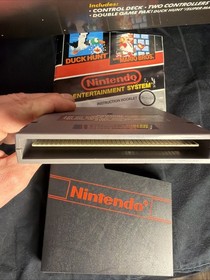 Nintendo NES Action Set Complete in Box, w Light Gun, 2 Controllers, Not Working