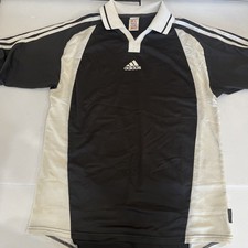 Vintage Adidas Soccer Training Jersey Black And White Size Medium