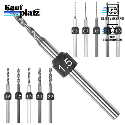 PCB Bohrer Set Hartmetall Mikrobohrer 0,5mm-2,3mm 2,35mm Schaft für DIY Schmuck