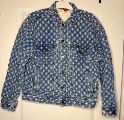 Supreme Rare Hole Punch Denim Trucker Jacket Blue Men's M SS20