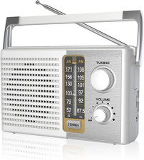 AM FM Radio with Best Reception, Portable Battery Operated Transistor Radios, He
