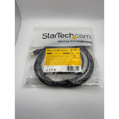 StarTech 6ft Mini DisplayPort to DisplayPort Adapter Cable M/M MDP2DPMM6 Black