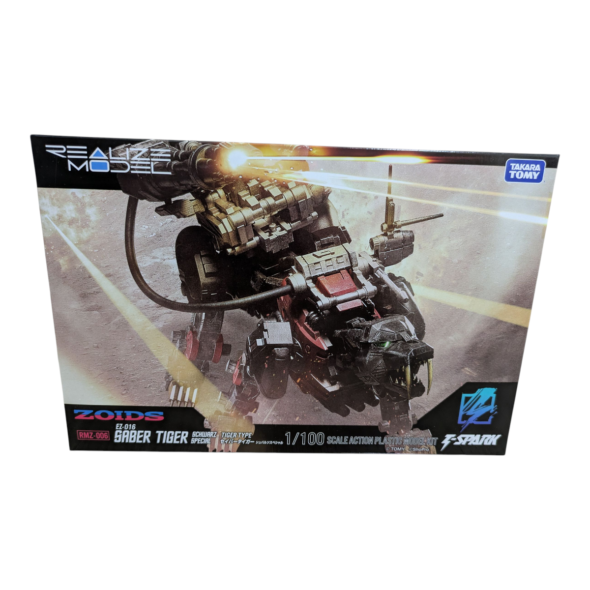 Zoids 1/100 Saber Tiger Schwarz RMZ-006 Realize Model Kit Rare