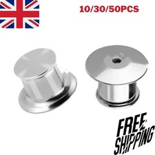 10pcs Locking Pin Backs Metal Keepers Badge Fastener Tie Tack Lapel Brooch