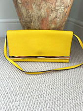 Michael Kors Yellow saffiano Leather Tilda Rectangle Shoulder Bag Gold Hardware