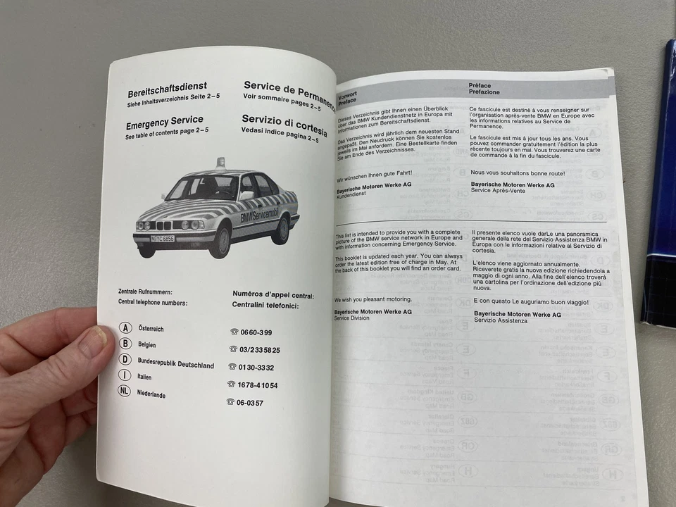 BMW 525i 535i Manual del propietario 1989 1990 Libro de servicio Pioneer Stereo Foto 3 de 4