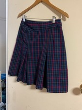 Academy Uniform Pleated Winter Skirt Size 10 Red Blue White Tartan