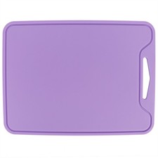 ↑30*22cm Silicone Cutting Board Bendable Cutting Board (Purple)