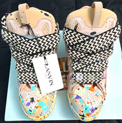 Gallery Dept. x Lanvin Curb Light Sneakers 'Paint Drip - Pale Pink' size 44 (11)