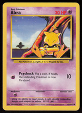 Abra 43/102 Common Base Set Unlimited Pokemon LP