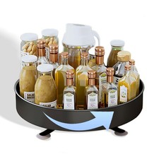 12.2'' Rotating Snack Organizer   Turntable Countertop Storage Tray for Kitch...