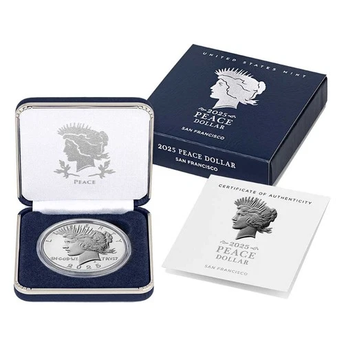 2025-S $1 Proof Peace Silver Dollar OGP &COA