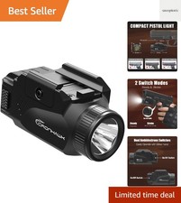 600 Lumens Tactical Flashlight - Compact Picatinny Rail Mount with Strobe