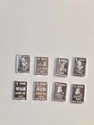 Lot Of 8 Fractional 1gram .999 Fine Silver  Bars