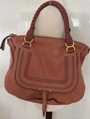 Wunderschöne Tasche *Chloé* Marcie Kalbsleder braun/rosa NP 2090,00 Euro - Bild 1 von 4