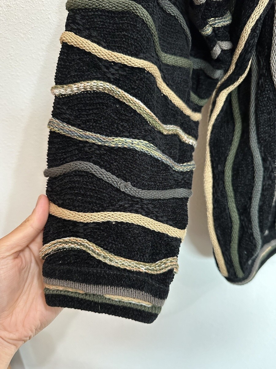 Baracuta by Tundra 90s Y2K Coogi Style 3D Knit Sweater Size Baracuta by Tundra 90s Y2K Coogi Style 3D Knit Sweater Size