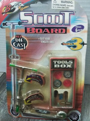 B-5 Team System Die Cast Scoot Board Finger Scooter Toy - Green