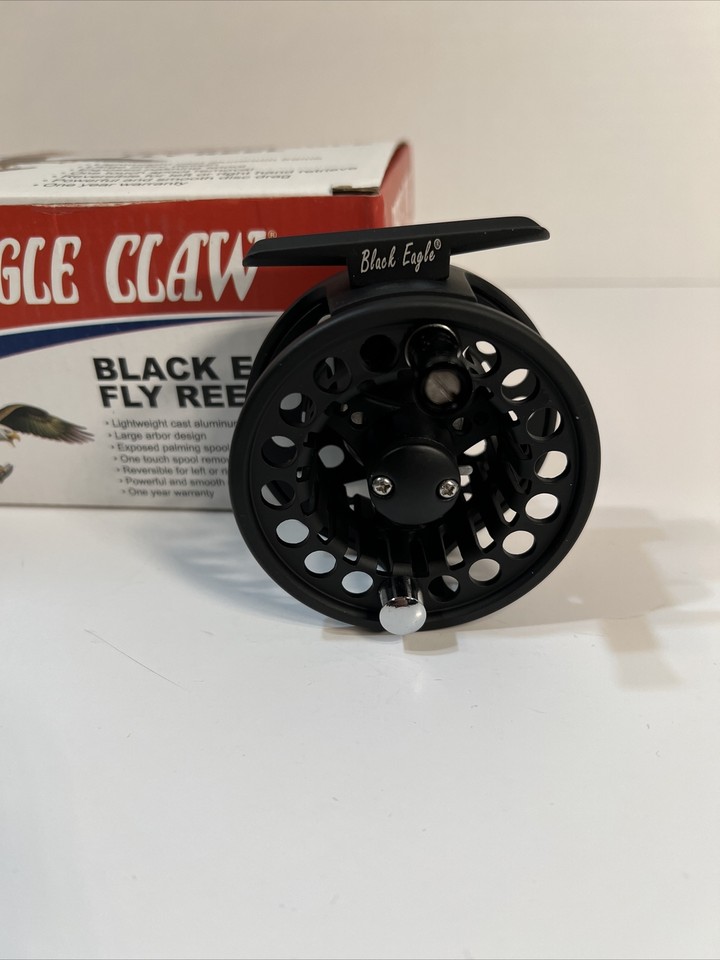 Eagle Claw BE34 Black Eagle Fly Reel Lightweight Cast Aluminum Frame