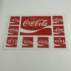 Vintage  80's Unused  Coca Cola  Sticker  Sheet 9 Countries Different Languages