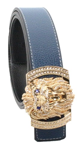 Cinturones de cuero para hombre con diamantes de león cinturón de diseño para hombre vestido vaquero 38 mm QHA Q3-01 - Imagen 12 de 35
