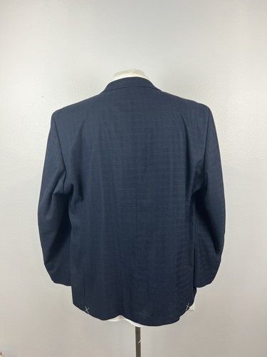 NEU NEU OHNE ETIKETT Van Heusen Herren Marine Gingham Karo Slim Fit Sport Mantel Blazer Gr. 50 R - Bild 8 von 13