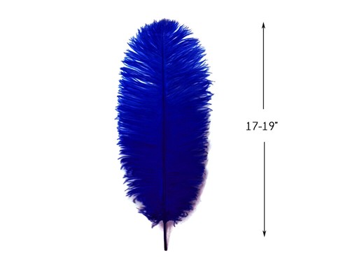 10 Pieces 17-19" Royal Blue Ostrich Drab Feathers Centerpiece Costume Gatsby  - Imagen 1 de 9