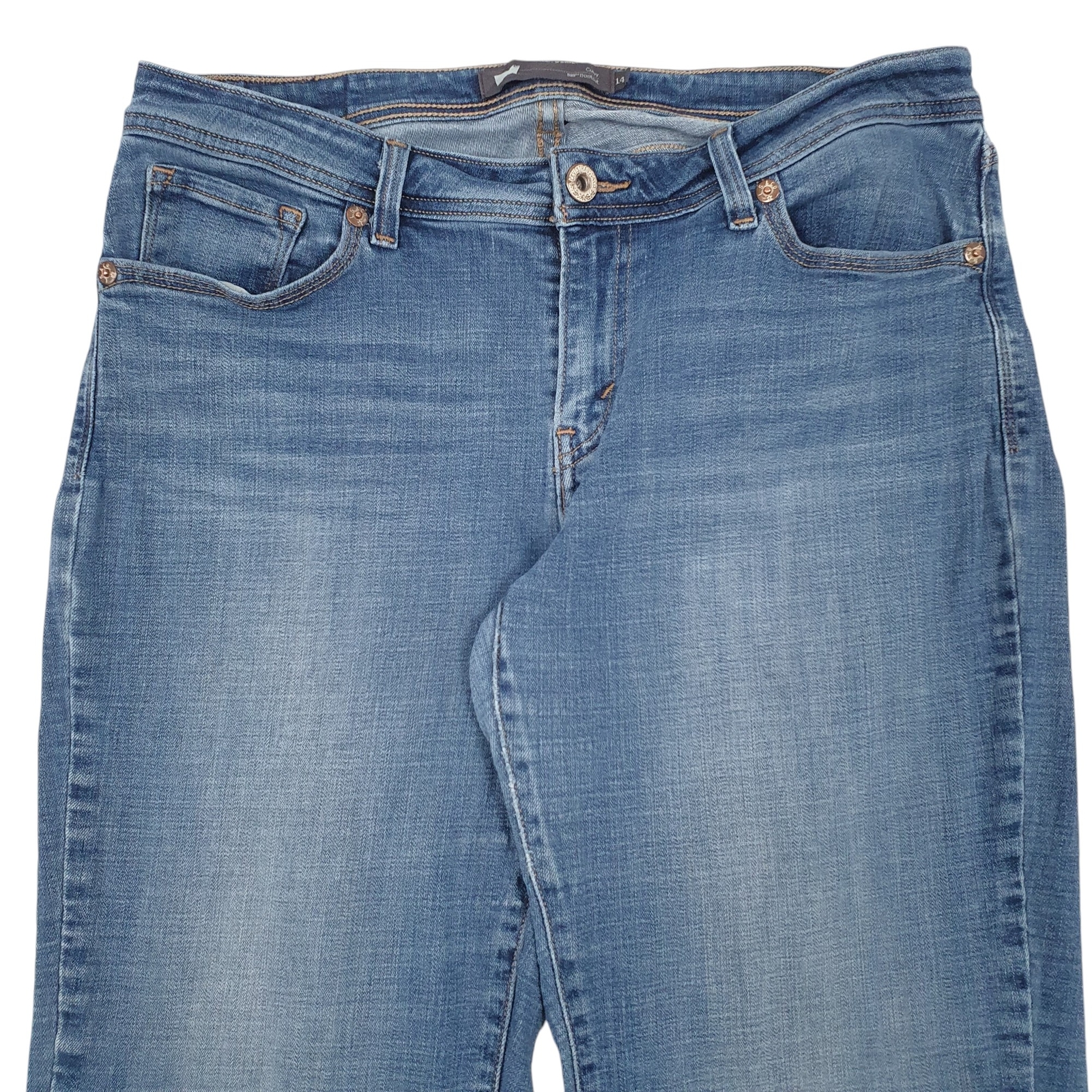 LEVIS 529 Jeans Bootcut Fit Blue Denim Trousers Womens UK14 image 2