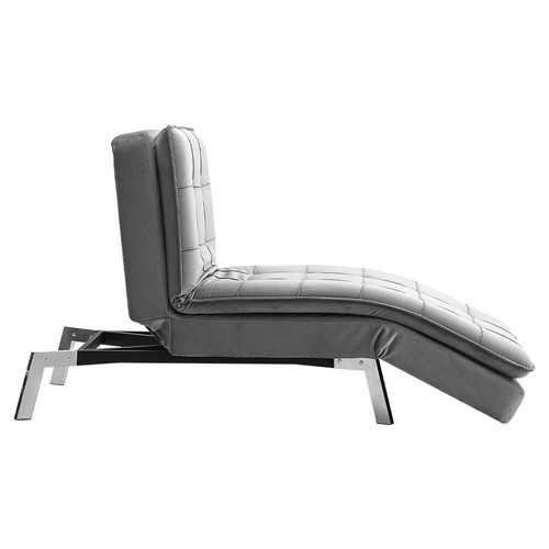 2-in-1 Convertible Chaise Longue Sleeper Sofa Bed Recliner Chair Daybed Lounger - Picture 12 of 21
