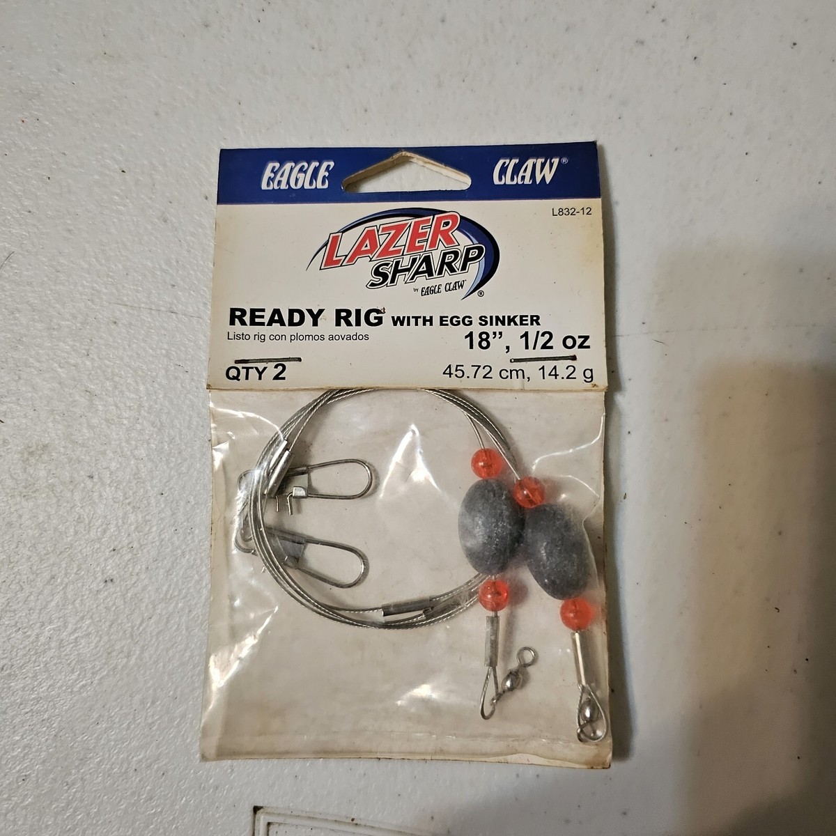 Eagle Claw Lazer Sharp L832 Ready Rig With Egg Sinker
