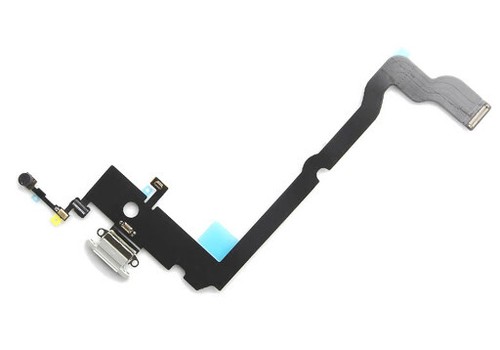 New iPhone XS Max Charging Port Flex Headphone Jack Mic Replacement White - Picture 2 of 2