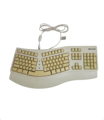 Vintage 1995 Microsoft Natural PS/2 Keyboard 59758 *Works Tested*